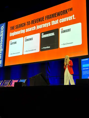 Abbie Dando, From Query to Sale: Engineering Search Journeys That Convert — brightonSEO 2026, zdjęcie 5 (14:47)