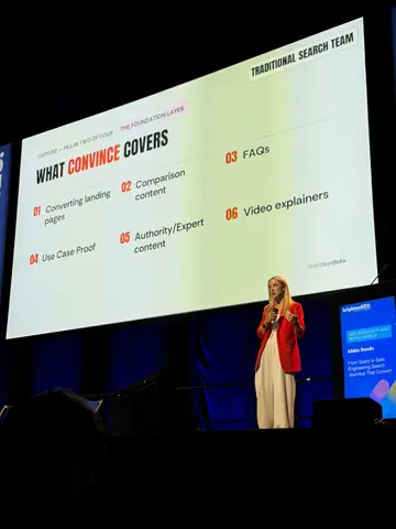 Abbie Dando, From Query to Sale: Engineering Search Journeys That Convert — brightonSEO 2026, zdjęcie 6 (14:53)