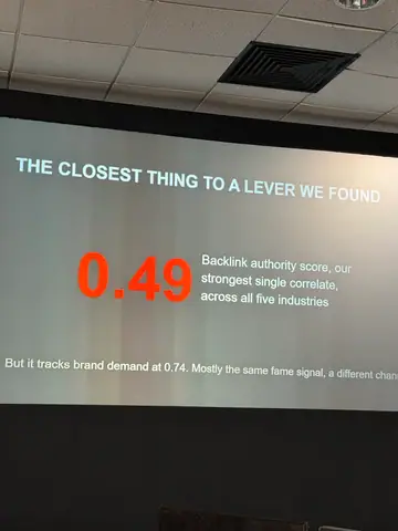 Adam Preston, The Biggest Factors in AI Visibility for Retailers — brightonSEO 2026, zdjęcie 7 (10:37)