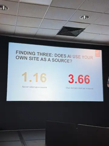 Adam Preston, The Biggest Factors in AI Visibility for Retailers — brightonSEO 2026, zdjęcie 10 (10:39)