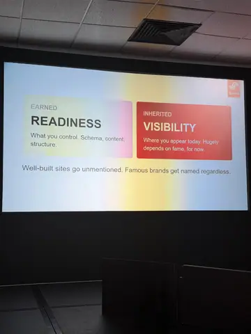 Adam Preston, The Biggest Factors in AI Visibility for Retailers — brightonSEO 2026, zdjęcie 19 (10:50)