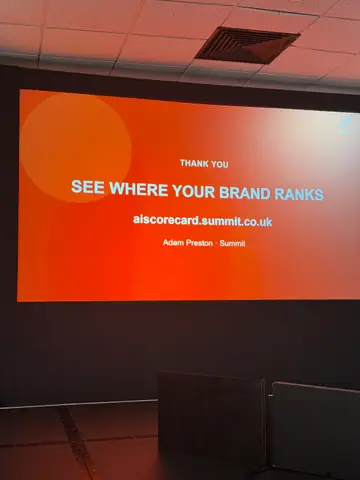 Adam Preston, The Biggest Factors in AI Visibility for Retailers — brightonSEO 2026, zdjęcie 21 (10:52)