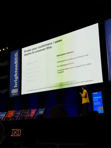 Chima Mmeje i Anu Ramani, Write With AI / Big Idea Content Strategy — brightonSEO 2026, zdjęcie 5 (14:47)