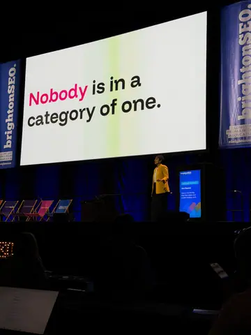 Chima Mmeje i Anu Ramani, Write With AI / Big Idea Content Strategy — brightonSEO 2026, zdjęcie 6 (14:50)