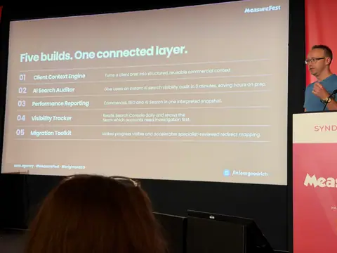 Christian Goodrich, How Claude Code Helped Me Transform Reporting and Delivery for AI Search and SEO — brightonSEO 2026, zdjęcie 3 (11:24)