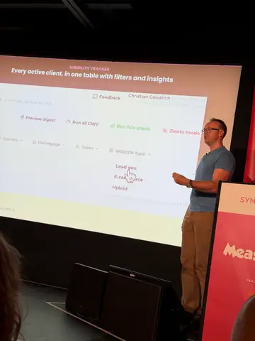 Christian Goodrich, How Claude Code Helped Me Transform Reporting and Delivery for AI Search and SEO — brightonSEO 2026, zdjęcie 10 (11:32)