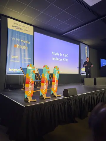 Christian Hustle, AEO/GEO Myths Busters: 5 things you can really do to drive your conversion & more traffic to your store — brightonSEO 2026, zdjęcie 6 (15:33)