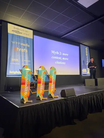Christian Hustle, AEO/GEO Myths Busters: 5 things you can really do to drive your conversion & more traffic to your store — brightonSEO 2026, zdjęcie 9 (15:36)