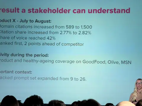 Jane Hunt, Prove It: A Digital PR Playbook for Winning AI Citations and Reporting GEO Impact — brightonSEO 2026, zdjęcie 6 (16:19)
