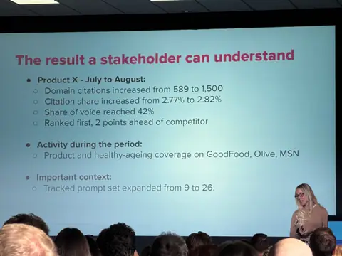 Jane Hunt, Prove It: A Digital PR Playbook for Winning AI Citations and Reporting GEO Impact — brightonSEO 2026, zdjęcie 7 (16:20)