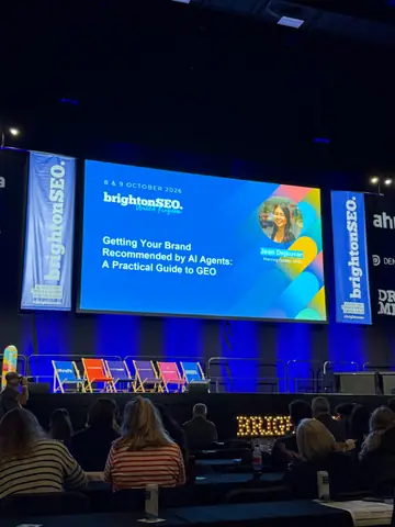 Jean Sarunporn, Getting Your Brand Recommended by AI Agents: A Practical Guide to GEO — brightonSEO 2026, zdjęcie 2 (09:35)