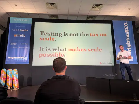 Jeremy McDonald, From Gut Checks to Guardrails: Deploying Trustworthy AI for Marketing QA — brightonSEO 2026, zdjęcie 23 (14:14)