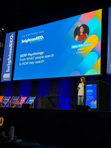 Jess Atkinson, SERP Psychology — brightonSEO 2026, zdjęcie 2 (15:32)