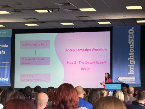 Jessica Hulbert, Stop Training Links, Start Training AI: Your Guide For E-E-A-T First Digital PR — brightonSEO 2026, zdjęcie 5 (16:00)