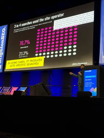 John Iwuozor, 5 Things Google Patents Reveal About Why SEO Feels Harder in 2026 — brightonSEO 2026, zdjęcie 10 (17:09)