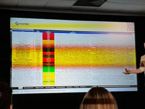 Michael Holloway, Stop Teaching Juniors to Audit Like Robots — brightonSEO 2026, zdjęcie 2 (14:05)