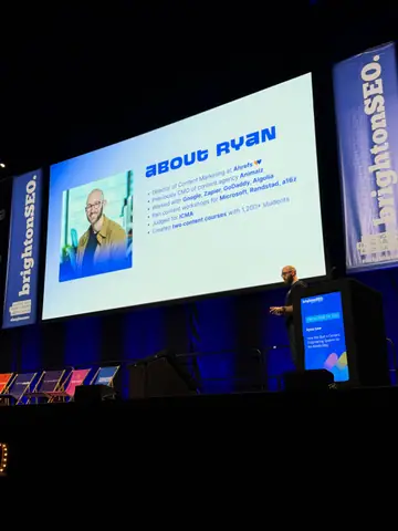 Ryan Law, How We Built a Content Engineering System for the Ahrefs Blog — brightonSEO 2026, zdjęcie 3 (17:20)
