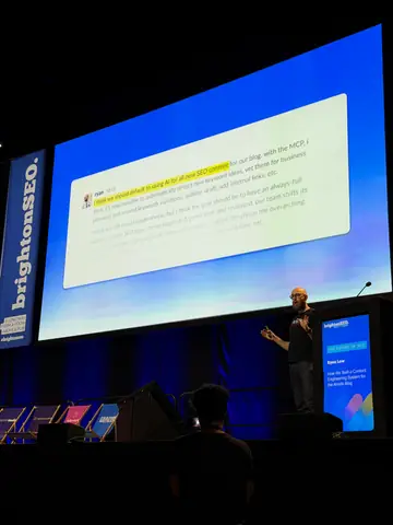 Ryan Law, How We Built a Content Engineering System for the Ahrefs Blog — brightonSEO 2026, zdjęcie 4 (17:20)