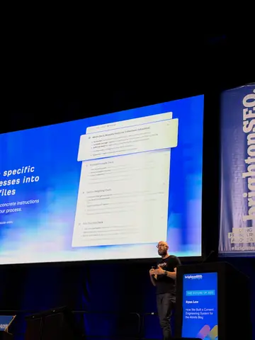 Ryan Law, How We Built a Content Engineering System for the Ahrefs Blog — brightonSEO 2026, zdjęcie 20 (17:26)