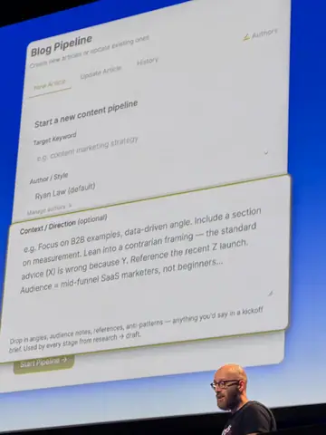 Ryan Law, How We Built a Content Engineering System for the Ahrefs Blog — brightonSEO 2026, zdjęcie 33 (17:28)