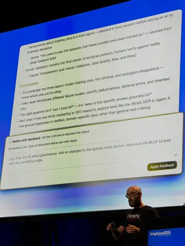 Ryan Law, How We Built a Content Engineering System for the Ahrefs Blog — brightonSEO 2026, zdjęcie 49 (17:32)