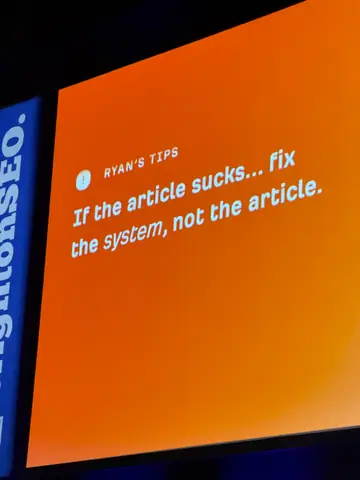 Ryan Law, How We Built a Content Engineering System for the Ahrefs Blog — brightonSEO 2026, zdjęcie 50 (17:32)