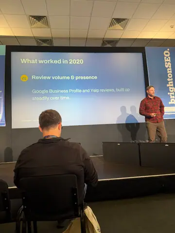 Sam Page, Win at Local AEO: The Wild West of AI Search — brightonSEO 2026, zdjęcie 7 (14:25)