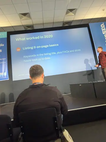 Sam Page, Win at Local AEO: The Wild West of AI Search — brightonSEO 2026, zdjęcie 9 (14:25)