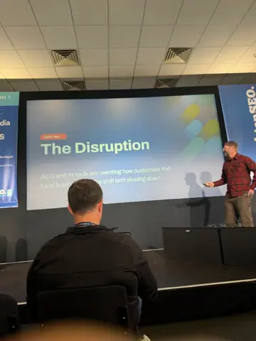 Sam Page, Win at Local AEO: The Wild West of AI Search — brightonSEO 2026, zdjęcie 10 (14:25)