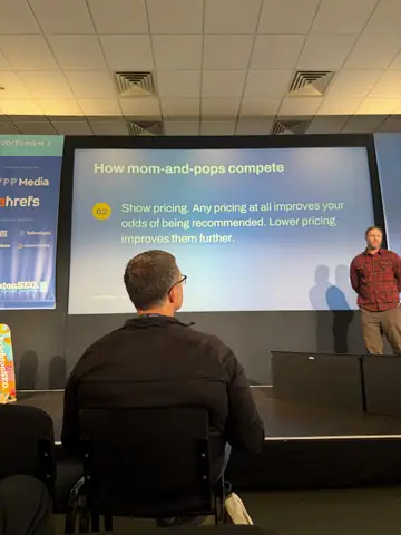 Sam Page, Win at Local AEO: The Wild West of AI Search — brightonSEO 2026, zdjęcie 18 (14:36)
