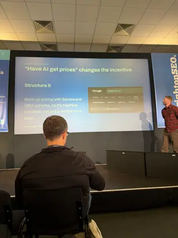 Sam Page, Win at Local AEO: The Wild West of AI Search — brightonSEO 2026, zdjęcie 19 (14:36)