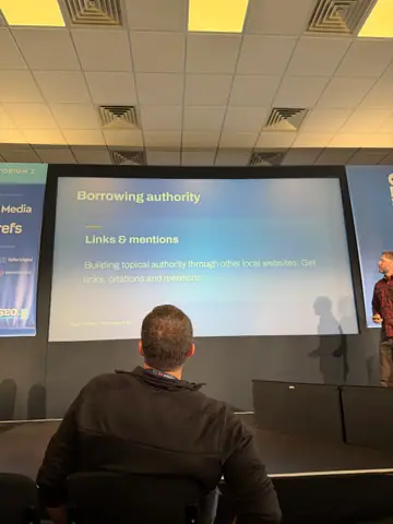 Sam Page, Win at Local AEO: The Wild West of AI Search — brightonSEO 2026, zdjęcie 22 (14:38)