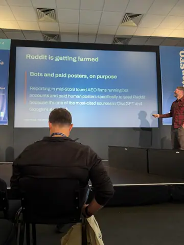 Sam Page, Win at Local AEO: The Wild West of AI Search — brightonSEO 2026, zdjęcie 24 (14:39)
