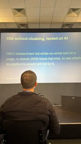 Sam Page, Win at Local AEO: The Wild West of AI Search — brightonSEO 2026, zdjęcie 26 (14:40)