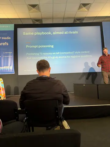Sam Page, Win at Local AEO: The Wild West of AI Search — brightonSEO 2026, zdjęcie 30 (14:41)