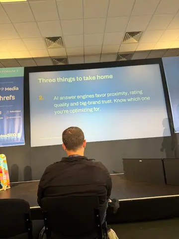 Sam Page, Win at Local AEO: The Wild West of AI Search — brightonSEO 2026, zdjęcie 36 (14:44)