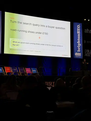 Samanyou Garg, Drowning in prompts? How to build an AEO program around the data that matters — brightonSEO 2026, zdjęcie 14 (10:17)