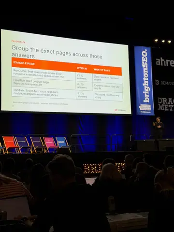 Samanyou Garg, Drowning in prompts? How to build an AEO program around the data that matters — brightonSEO 2026, zdjęcie 22 (10:21)