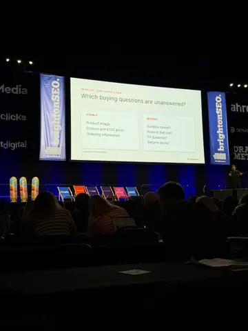 Samanyou Garg, Drowning in prompts? How to build an AEO program around the data that matters — brightonSEO 2026, zdjęcie 24 (10:21)