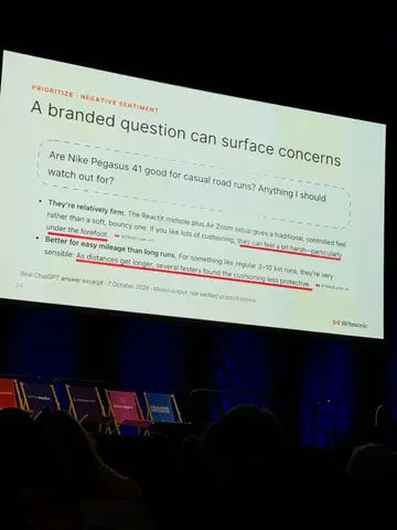 Samanyou Garg, Drowning in prompts? How to build an AEO program around the data that matters — brightonSEO 2026, zdjęcie 26 (10:23)