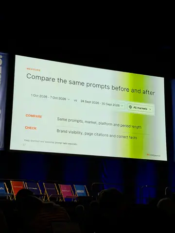 Samanyou Garg, Drowning in prompts? How to build an AEO program around the data that matters — brightonSEO 2026, zdjęcie 36 (10:28)