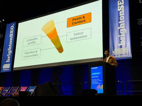 Shoaib Ahmed, The Future of B2B Marketing: The LinkedIn Social Selling & Personal Brand Matrix — brightonSEO 2026, zdjęcie 9 (11:52)