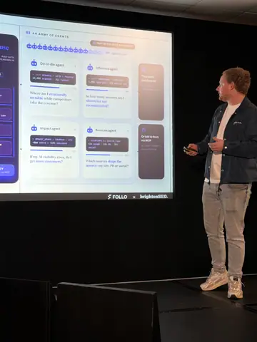 Stijn Bergmans, 7 Tactics for Agentic Search and Shopping — brightonSEO 2026, zdjęcie 34 (10:01)