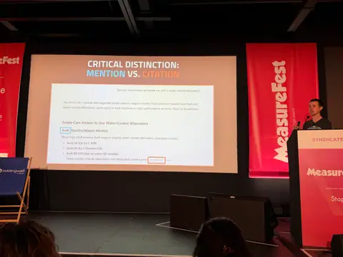 Tom Capper, How not to measure AI — brightonSEO 2026, zdjęcie 11 (12:38)